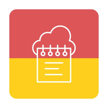 bulut veri çizgisi ikonu vektör illüstrasyonu