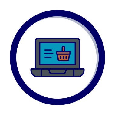 Projeniz için çevrimiçi alışveriş simgesi