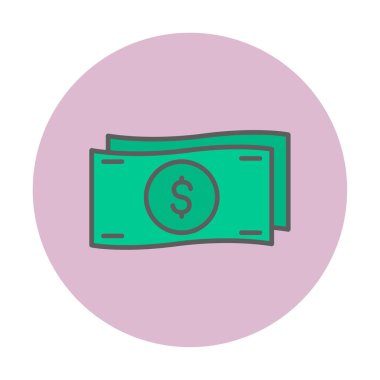 para ve para simgesi, vektör illüstrasyonu basit tasarım