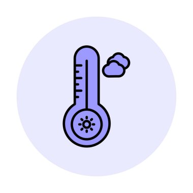 Sıcaklık Sıcak Renk simgesi. Sıcaklık işareti. beyaz üzerine izole