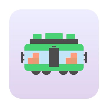 Tren kargo simgesi vektör illüstrasyonu