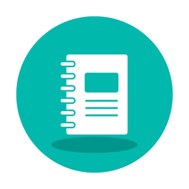 notepad simgesi, vektör illüstrasyonu basit tasarım