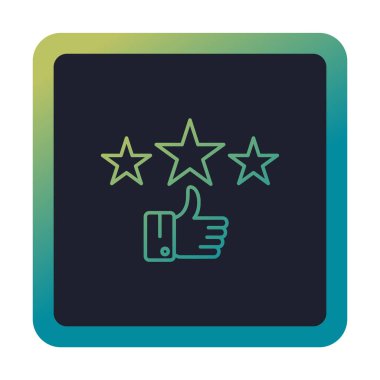 Beğeni Vektörü Simgesi Tasarım İllüstrasyonu