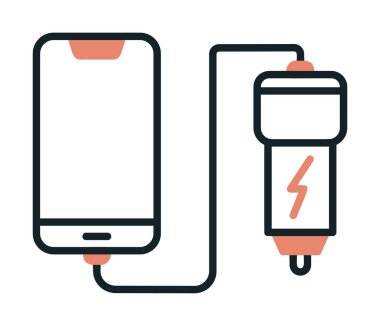 Araba telefonu simge vektör illüstrasyonunu yüklüyor