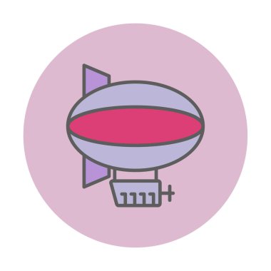 Zeplin simgesinin vektör illüstrasyonu