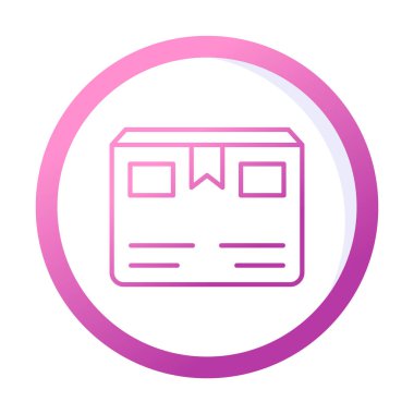 Teslimat kutusu simgesi, vektör illüstrasyonu basit tasarım