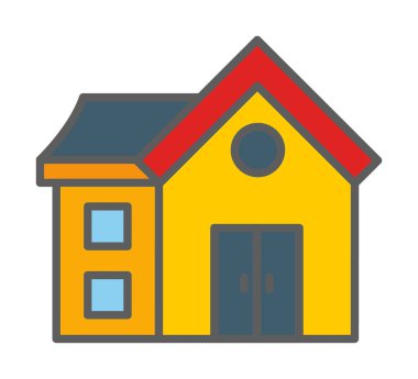 ev renkli vektör simgesi