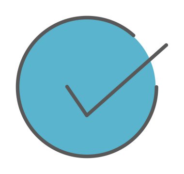 işaret simgesini işaretle, vektör illüstrasyonu basit tasarım