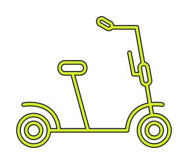 Scooter simgesi vektör illüstrasyonunu tekmele
