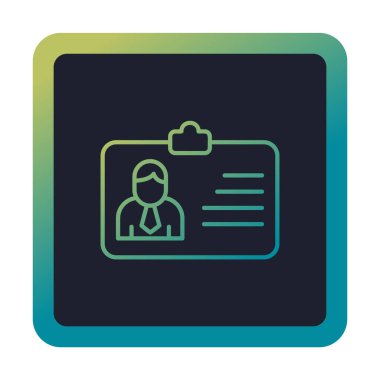 Dizin simgesi, düz biçimli Ofis Giriş Kartı