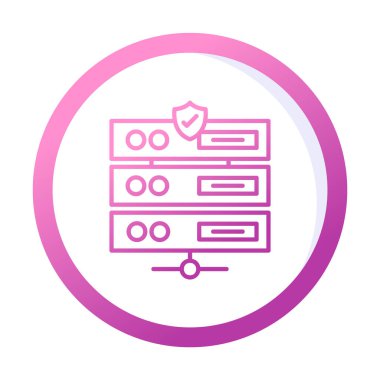 Sunucu simgesi tasarımı, vektör illüstrasyonu                