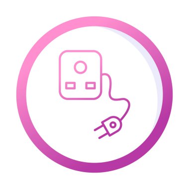 Fiş ve Soket, web simgesi basit tasarım 