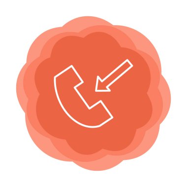 telefon arama simgesi, vektör illüstrasyonu basit tasarım