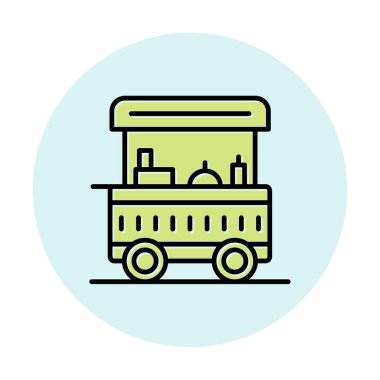 Gıda arabasının vektör çizimi 