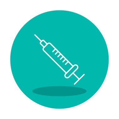 şırınga düz gölge simgesiyle