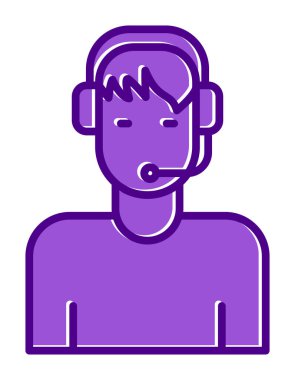 Grafik Müşteri Servisi Simgesi İllüstrasyonu