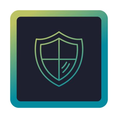 kalkan ikon vektör illüstrasyonu