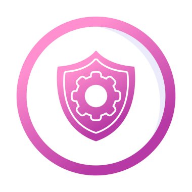 Koruma kalkanı. Web simgesi basit illüstrasyon