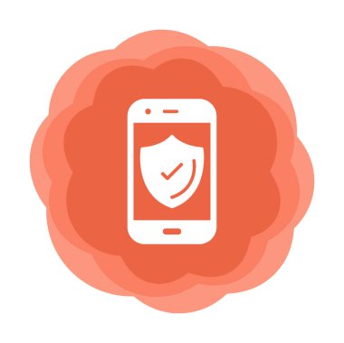 Güvenlik Düz simgesi, Kalkanlı Telefon 