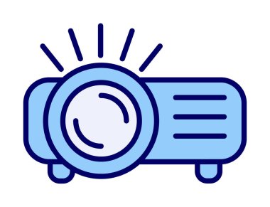 Projektör simgesi basit illüstrasyon vektörü