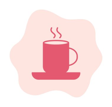 sıcak içecek web simgesi, basit vektör illüstrasyonu 