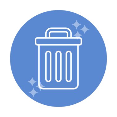 Çöp kutusu web simgesi, vektör illüstrasyonu