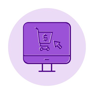 Projeniz için çevrimiçi alışveriş simgesi