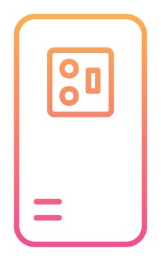 Mobil Arka Kamera simgesi, vektör illüstrasyon tasarımı