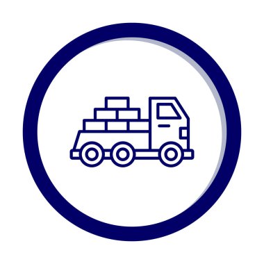 Vektör Tasarımı Teslimat Kamyonu Simgesi Biçimi