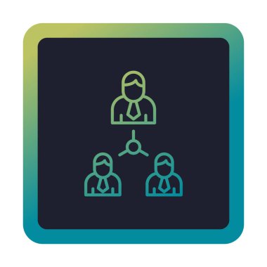 Basit düz yönetim simgesi vektör illüstrasyonu  