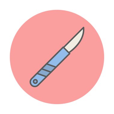 Cerrahi bıçak. Web simgesi basit illüstrasyon 