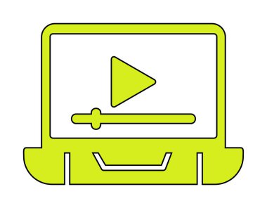 Video Ad simgesi vektör illüstrasyonu