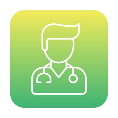 Erkek doktor simgesi, vektör illüstrasyon tasarımı