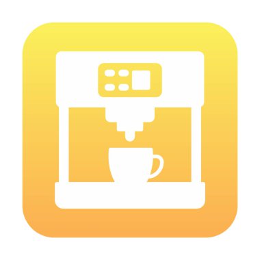 kahve makinesi simgesini, vektör çizim