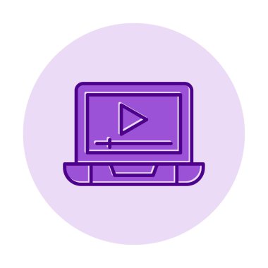 Video Ad simgesi vektör illüstrasyonu