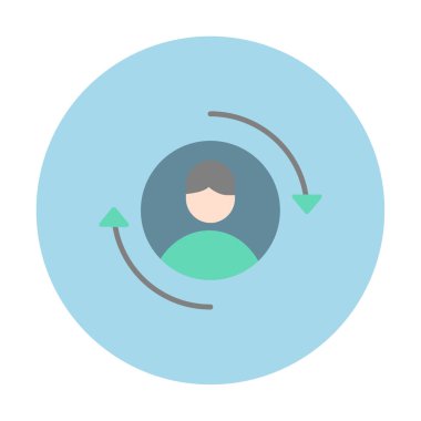 Ziyaretçi web simgesi, vektör illüstrasyonu geri getiriliyor