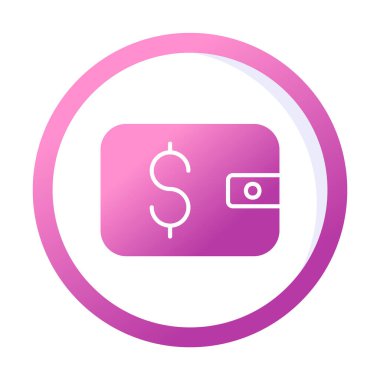 cüzdan vektör simgesi basit illüstrasyon