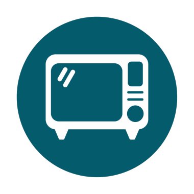 Eski TV simgesi vektör illüstrasyonu