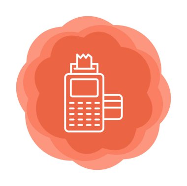 Kart okuyucu ve banka kartı, vektör illüstrasyonu