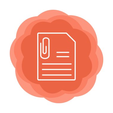 CV belgesi. Web simgesi basit illüstrasyon