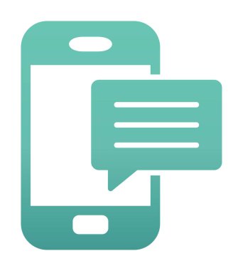 Basit sohbet simgesi, konuşma balonu, vektör illüstrasyonu