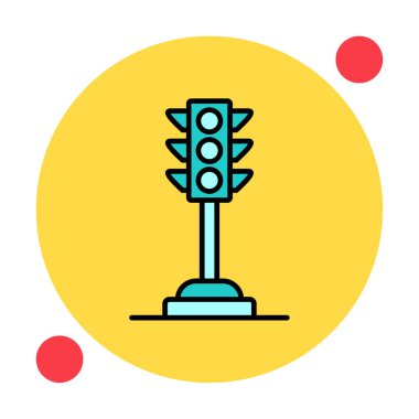 Trafik ışığı web simgesi illüstrasyonu