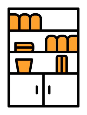 Dolap simgesi, vektör illüstrasyonu basit tasarım