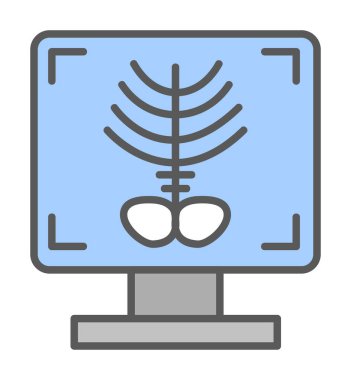 X-ray Bone ikon vektör çizimi