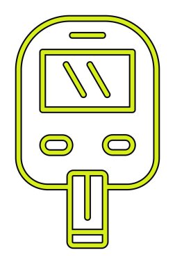 Glucometer simgesi, vektör illüstrasyonu basit tasarım