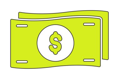 para ve para simgesi, vektör illüstrasyonu basit tasarım