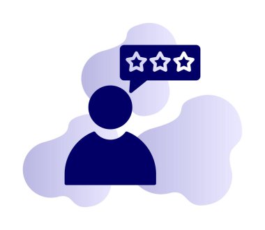 Müşteri İncelemesi, geribildirim ikonu vektör çizimi