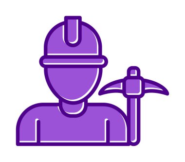 Madenci simgesi vektör illüstrasyonu