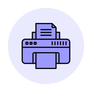 yazıcı simgesi web basit illüstrasyon