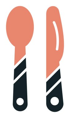 Modern çatal bıçak simgelerinin vektör çizimi                